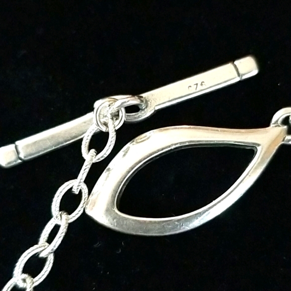 Vintage .925 Sterling Silver Faceted Crystal Long Beaded Necklace - Picture 12 of 16